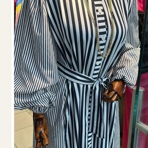 Striped Black and White Dress